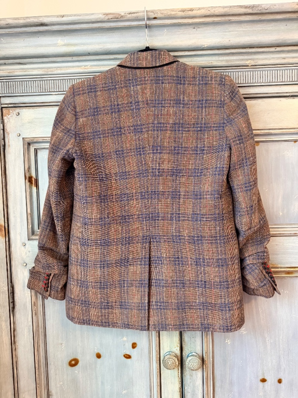Veronica Beard Earth Tone Plaid Beacon Dickey Jacket Size 0 - Picture 6 of 8
